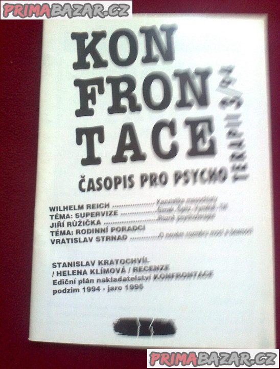 starší časopisy pro obor PSYCHOLOGIE  -  Konfrontace – fotografie 3