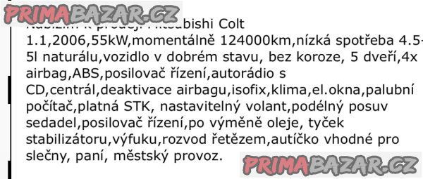Mitsubishi Colt – fotografie 10