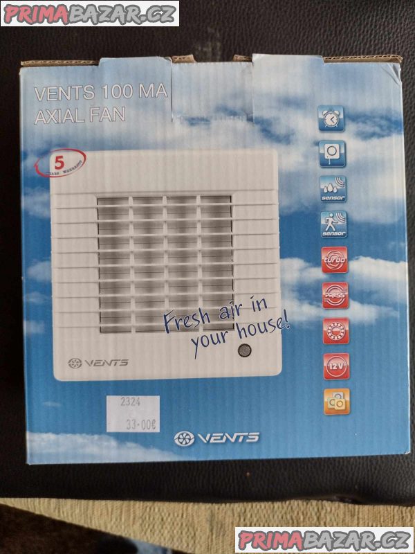 Koupelnový ventilátor průměru 100 mm – fotografie 5