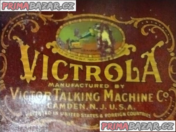 Vzácný starožitný Americký originální gramofon Victrola – fotografie 5
