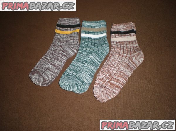 PONOŽKY PÁNSKÉ 3 páry – fotografie 1