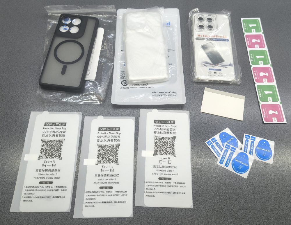 3x folie + 3x kryt na MOTOROLA EDGE 60 PRO – fotografie 1