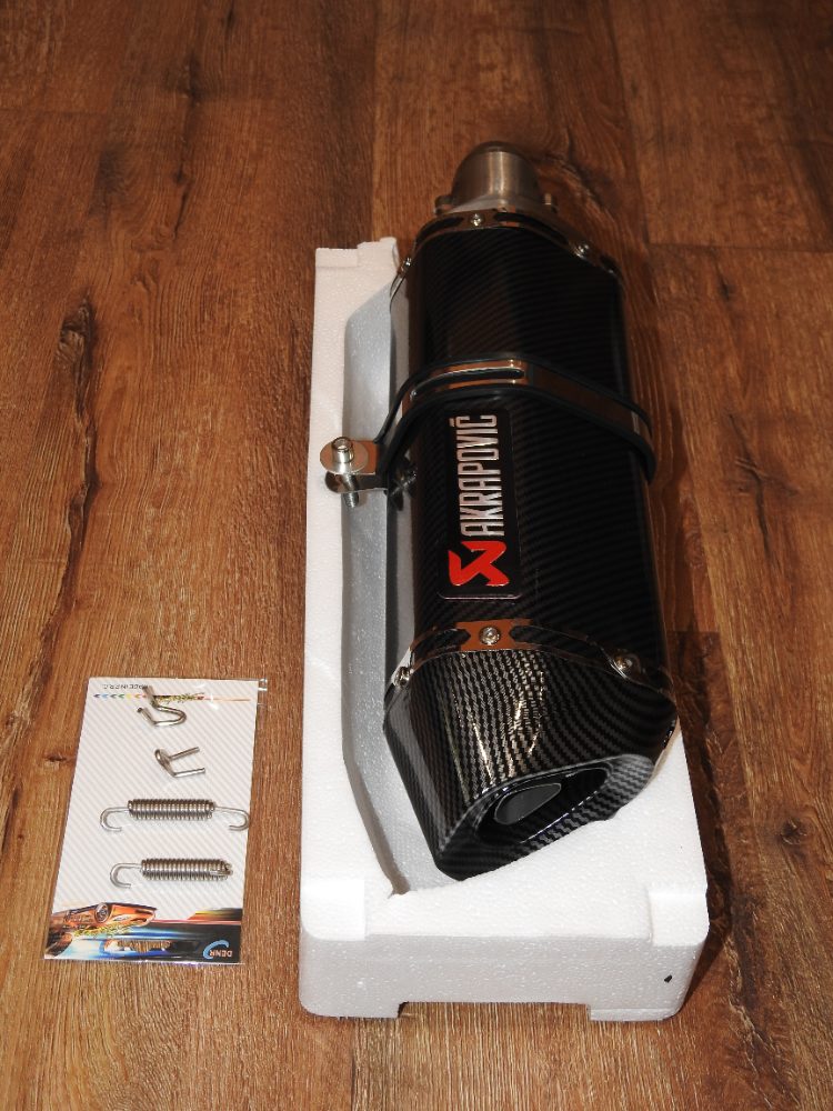 Laděný výfuk Akrapovič carbon velký Nový – fotografie 2