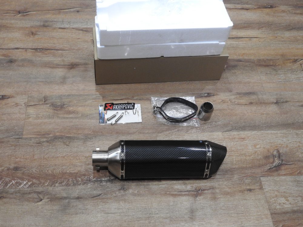 Laděný výfuk Akrapovič carbon velký Nový – fotografie 5
