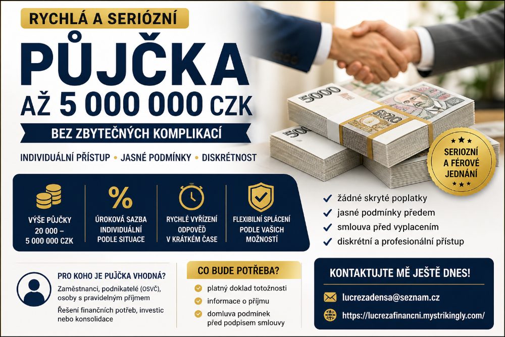 Nabídka půjčky až do 2 000 000 Kč – fotografie 1