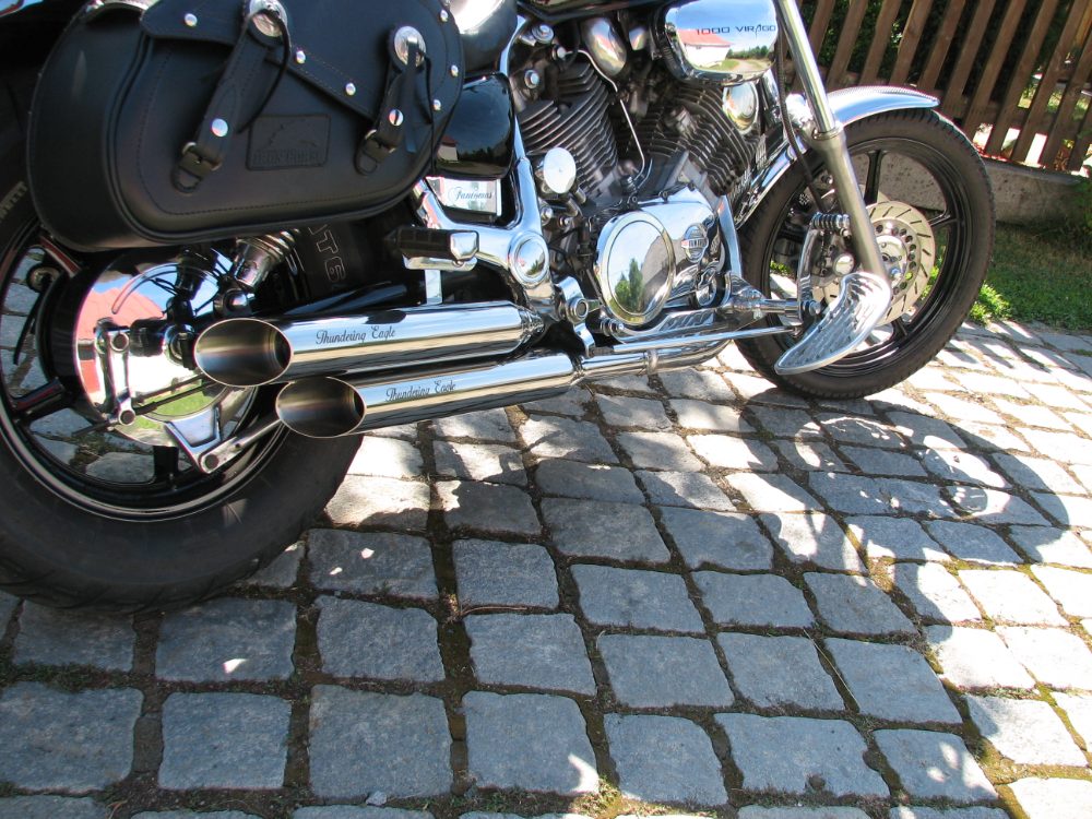 Yamaha Virago Nové Nerezové Laděné Výfuky Thundering Eagle – fotografie 6