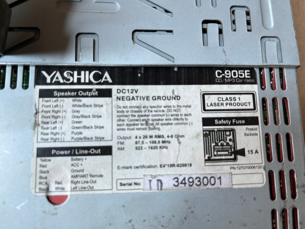Autorádio YASHICA C905E MP3,USB,SD,AUX funkční – fotografie 5